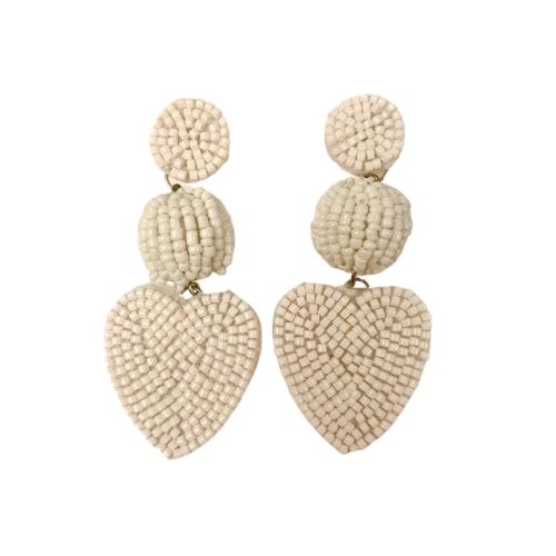 Women's Love Earrings White...