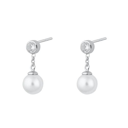 Women's Silver Pearl Drop...