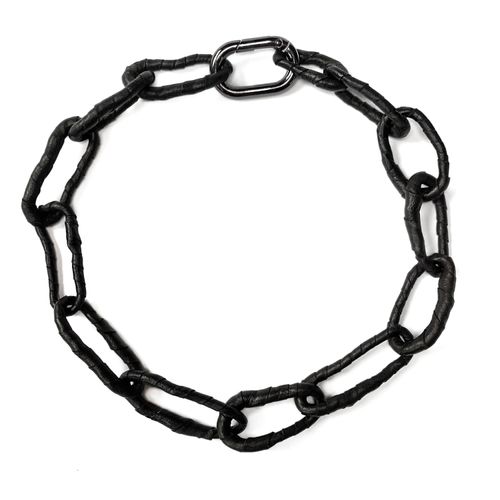 Women's Link Leather Necklace...