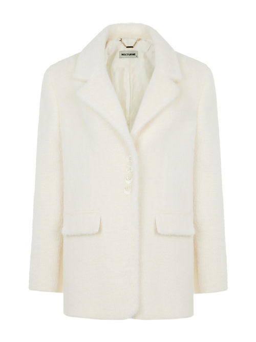 Women's White Ecru Faux Fur...