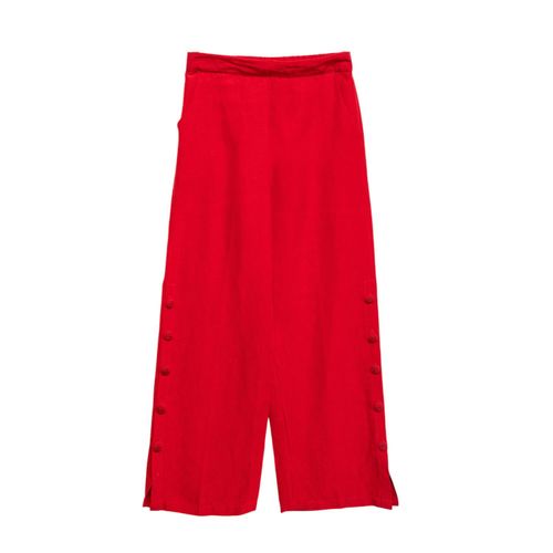 Women's Wide Linen Trousers...