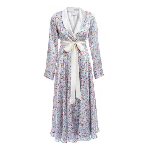 Women's Silk Robe With...