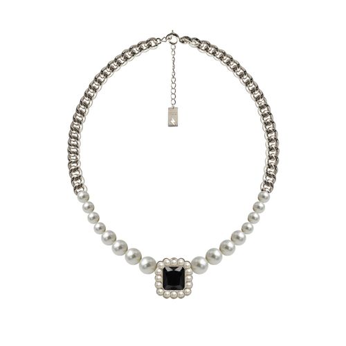 Women's Pearl Necklace Black...