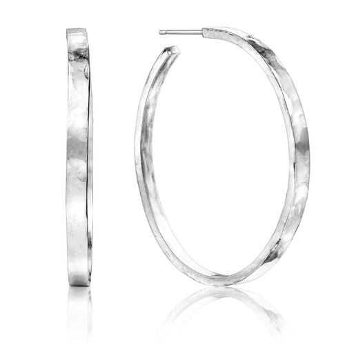 Women's Silver Rectangle Oval...