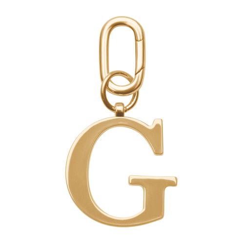 Gold Metal Letter Keyring - G...