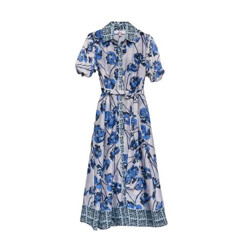 Women's Blue Floral Print...