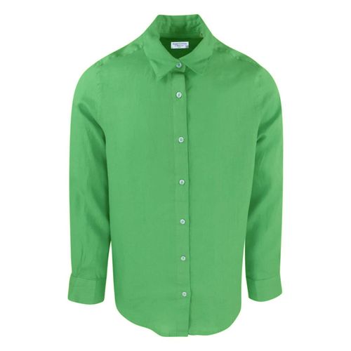 Men's Green Linen Basic...