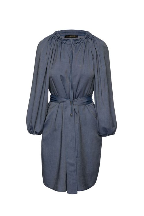 Women's Belted Blue Denim...