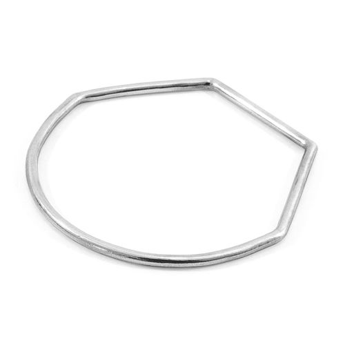 Women's Rowe Half Circle Geometric Silver Bangle Anchor & Crew