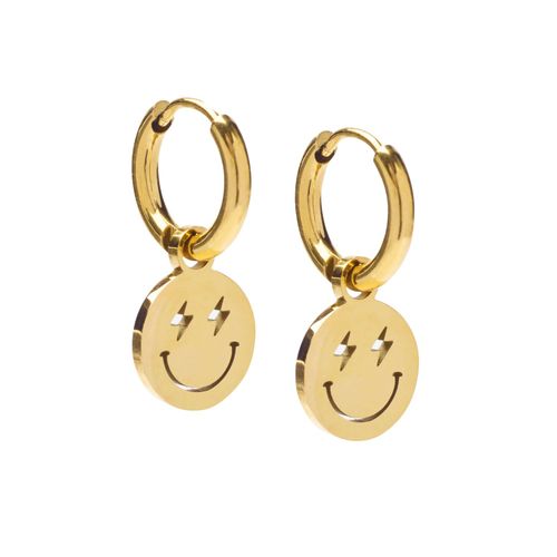 Women's Gold Lightning Smiley...