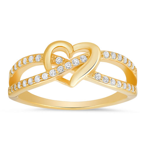 Women's Gold Swirl Heart...