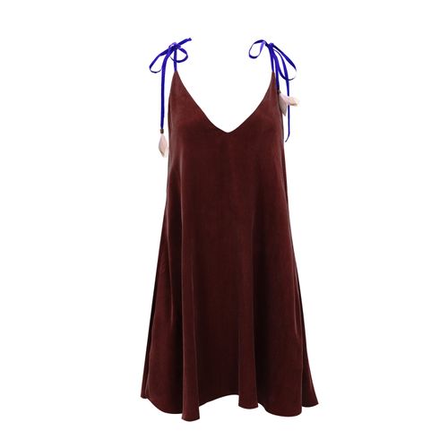 Women's Brown Cupro Dress...