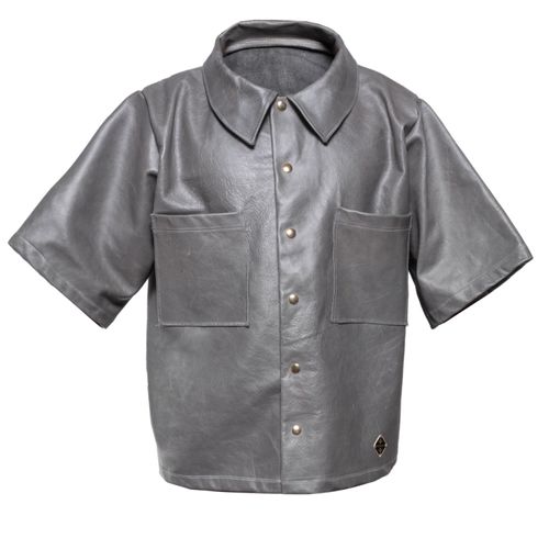 Men's Stone Leather Shirt -...