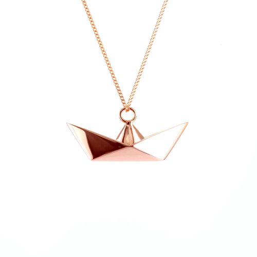 Women's Boat Necklace Rose...