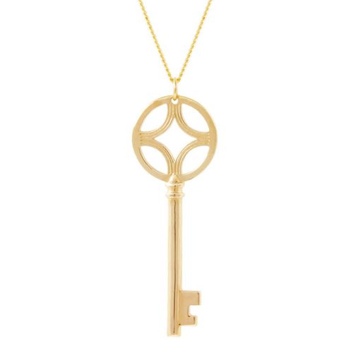 Women's Key Necklace - Gold...