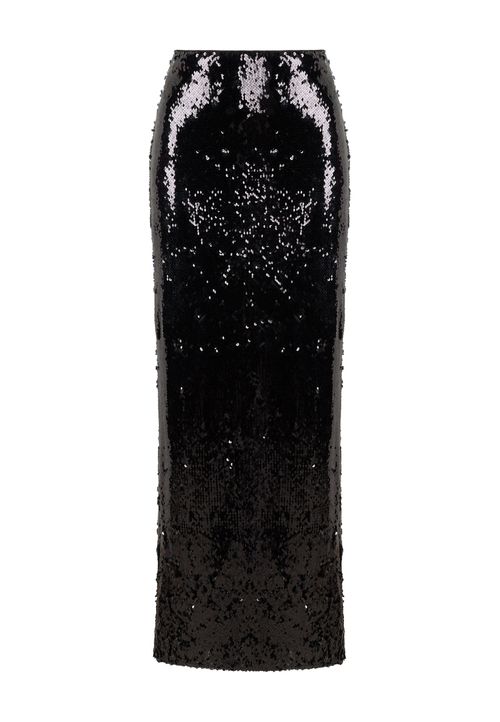 Women's Black Sequined Maxi...