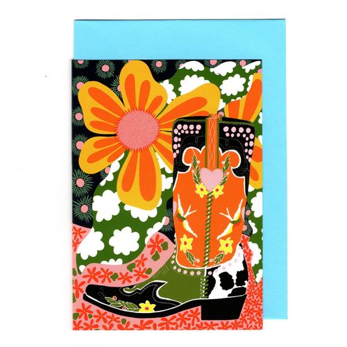 Cowboy Boot Greeting Card One...