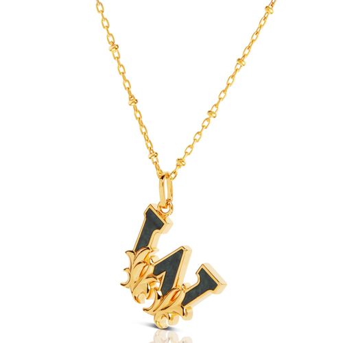 Women's Gold Plated W Initial...