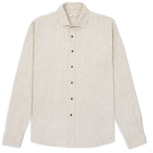 Men's Neutrals Linen Shirt -...