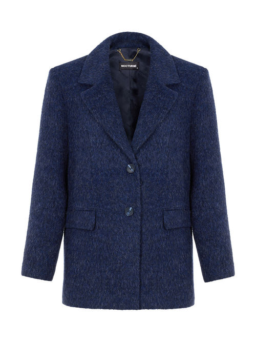 Women's Blue Alpaca Blazer...