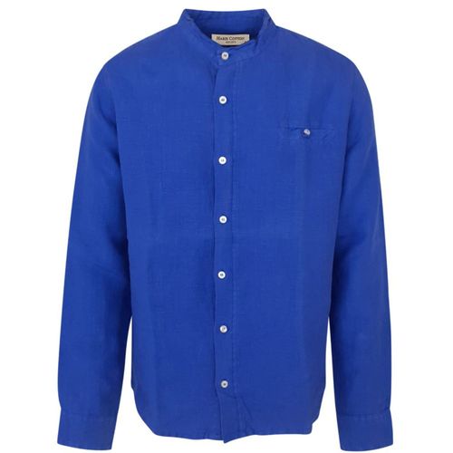 Men's Blue Slim Fit Mandrin...