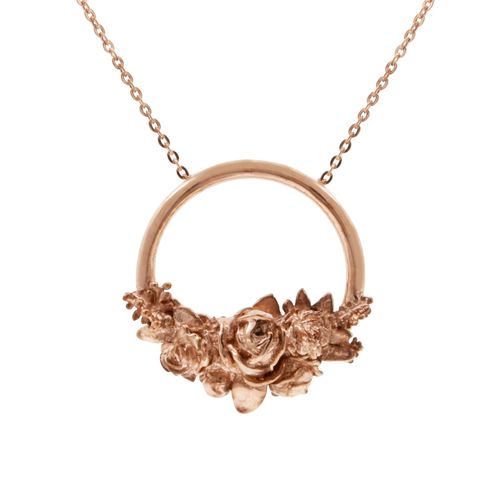 Women's Rose Halo Necklace -...