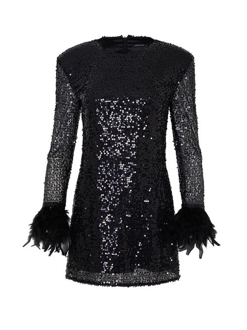 Women's Sequined Mini Dress -...