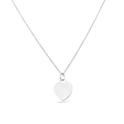 Women's Silver Single Heart...