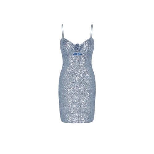 Women's Sequined Blue Mini...