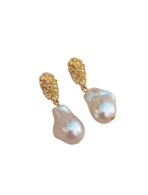 Women's Gold Baroque Pearl...