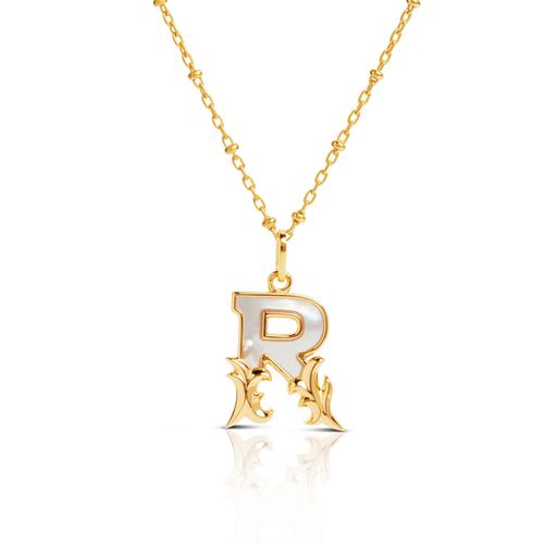 Women's Gold Plated R Initial...