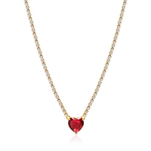 Gold / Red Women's Cz...