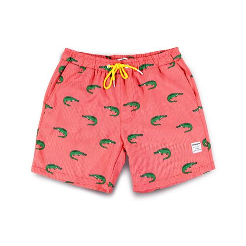 Red Mens Swim Shorts - Chomp...