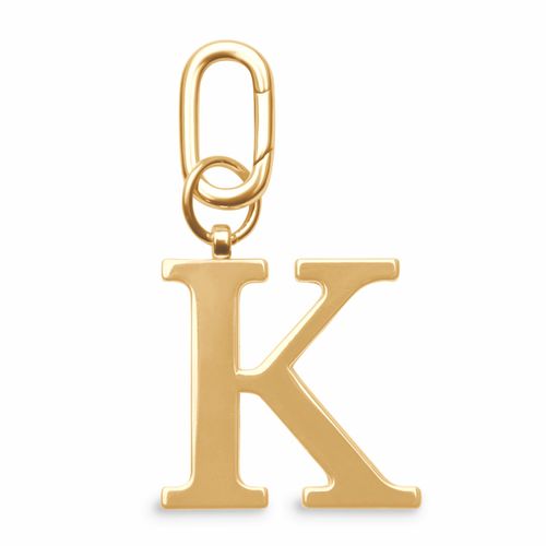 Gold Metal Letter Keyring - K...