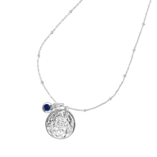 Women's Silver Hammered Disc...