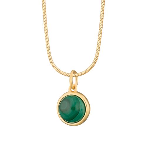 Women's Gold Plated Malachite...