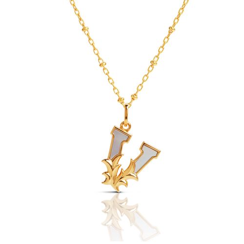 Women's Gold Plated V Initial...