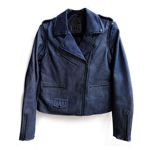 Blue Denim Women's Biker...