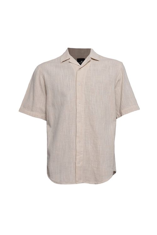 Men's Linen Button Down Short...