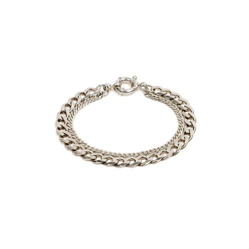 Men's Silver New Flat Chain...