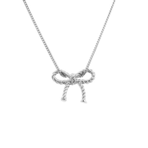 Women's Bow Necklace - Silver...