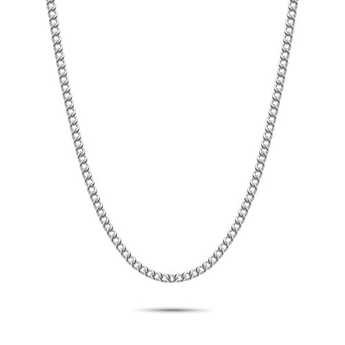 Men's Silver Round Curb Chain...