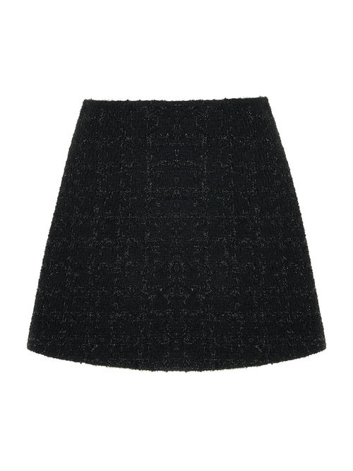 Women's Black Tweed Mini...