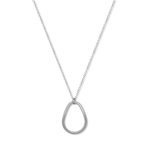 Women's Silver Pear Necklace...