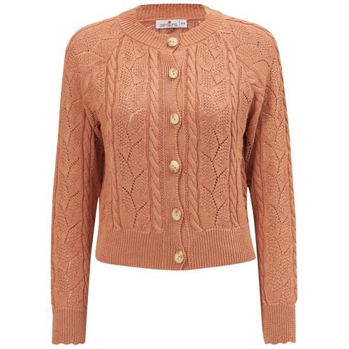 Women's Brown Ella Cable Knit...