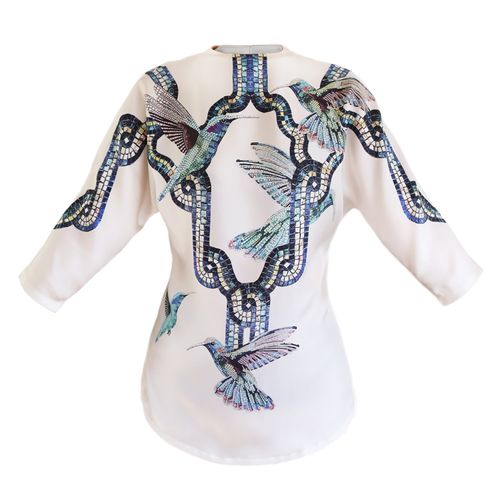 Women's Kimono Blouse - White...