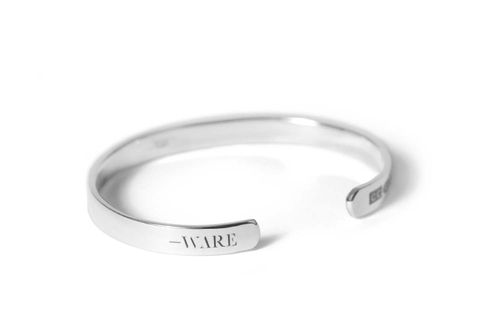 Men's Silver Curve Bangle...