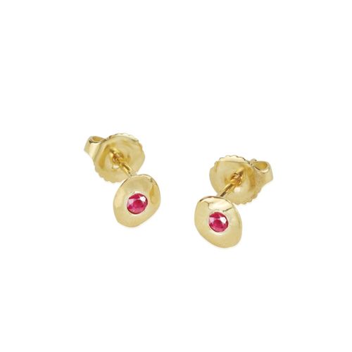 Women's Red Ruby Stud...