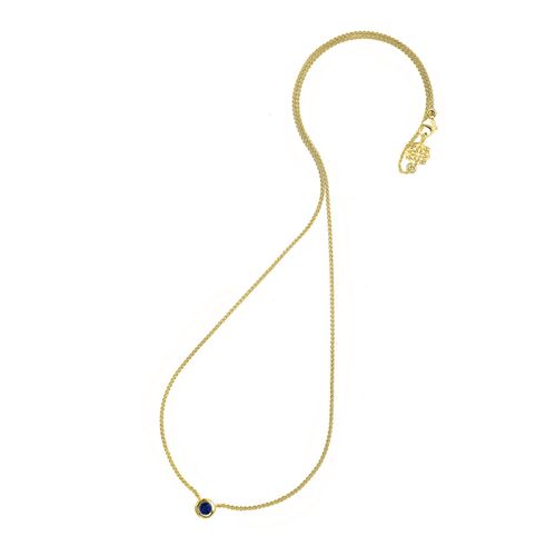 Women's Gold Blue Sapphire...