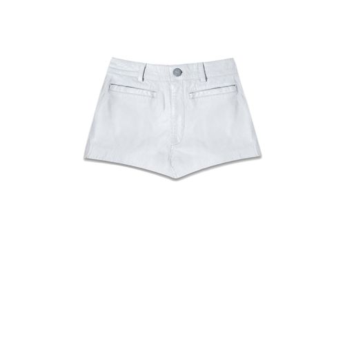 Silver Womens Leather Shorts...